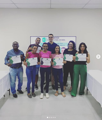 Imersão presencial de Excel com participantes certificados